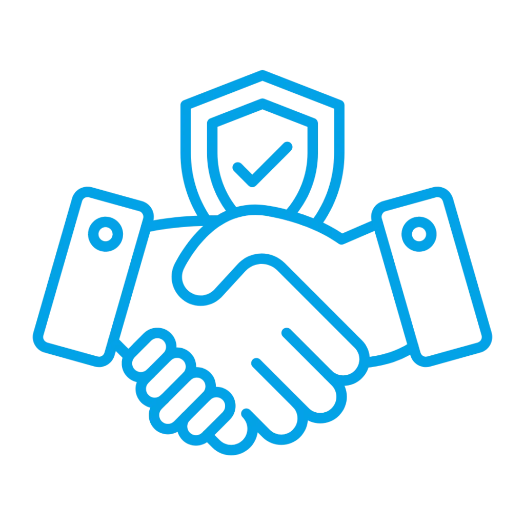 Handshake and Protection Shield Icon