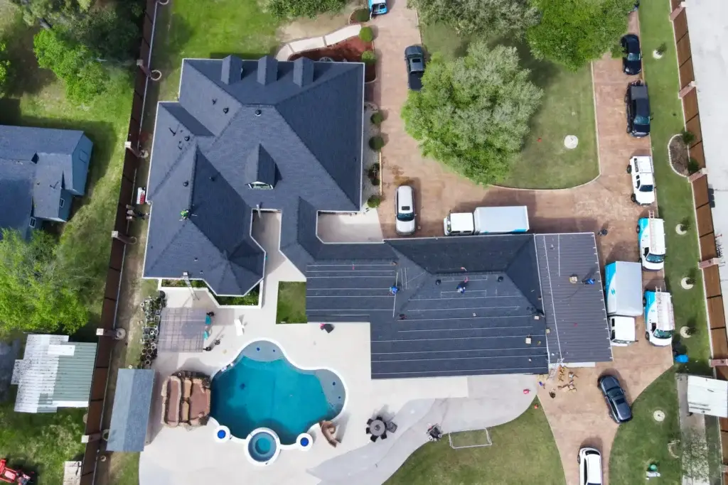 Getting a residential rooftop in Houston Texas ready for solar panels installation.