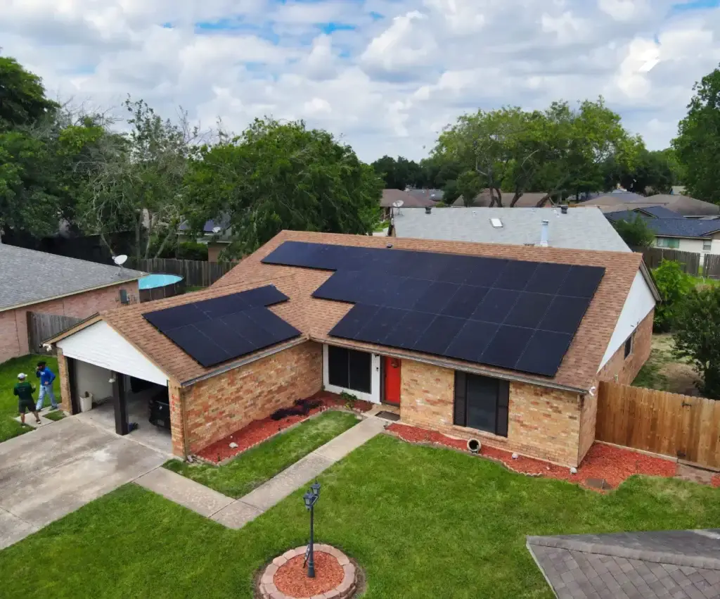 A residential solar installation by Solstice Solar's team in Houston, Texas.