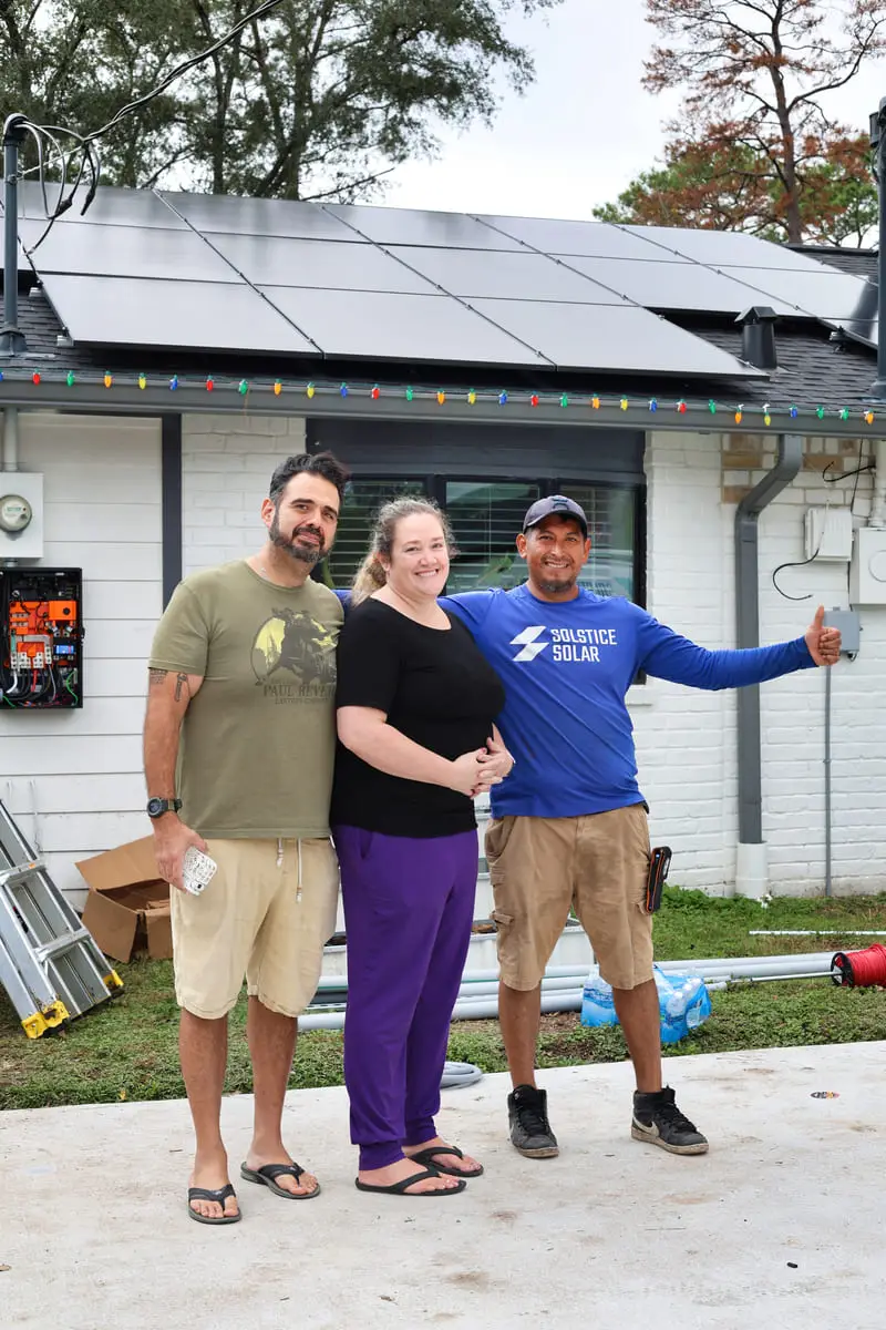 Solstice Solar Installer with Customers